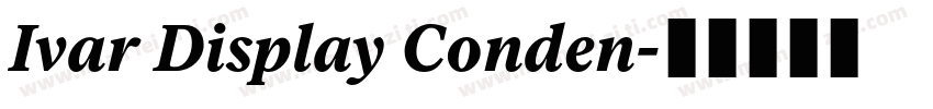 Ivar Display Conden字体转换